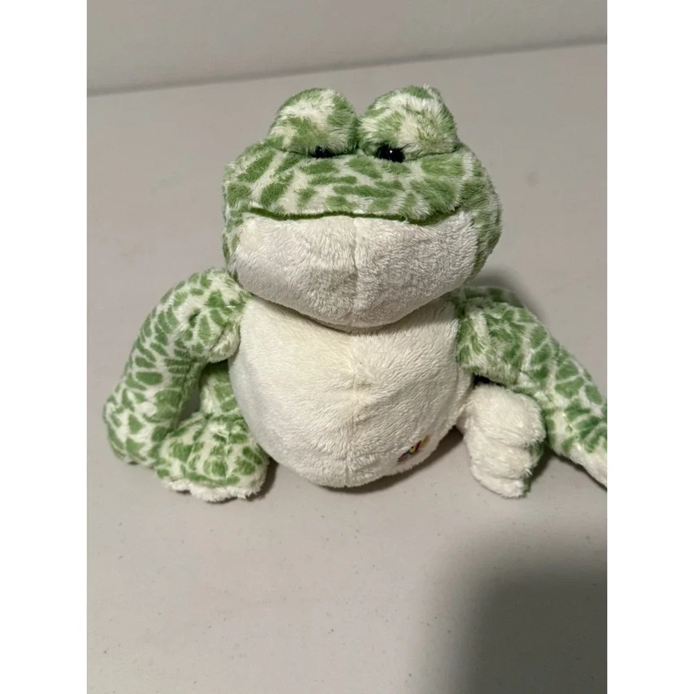 Webkinz Spotted Frog Ganz Plush Stuffed Animal Green White Leopard Print No Code